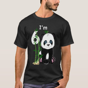 6th Birthday  6 Years Old Party Animal Panda  1 T-Shirt