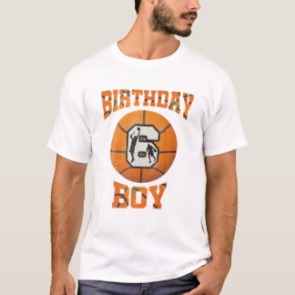 6th Birthday Boy Basketball T-Shirt