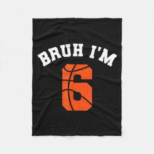 6th Birthday Boy Bro 6 Year Old Bday Kids Basball Fleece Blanket