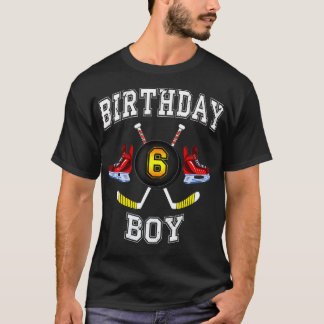6th Birthday Boy   Ice Hockey  6 years old kid T-Shirt