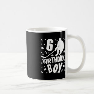6th Birthday Boy Ice Hockey Kids 6 Years Old Party Coffee Mug