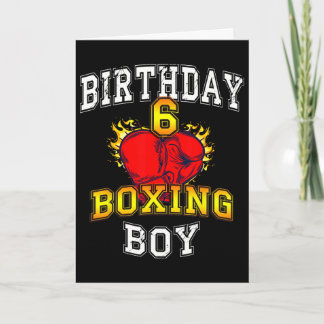 6th Birthday Boy Shirt - Boxing 6 Years Old Kid  Card
