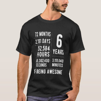 6th Birthday Boys & Girls Funny 6 Years Old T-Shirt