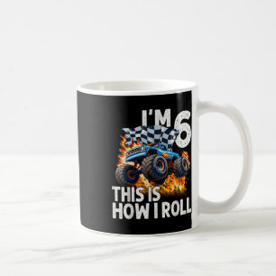 6th Birthday Boys Im 6 This Is How I Roll Monster Coffee Mug