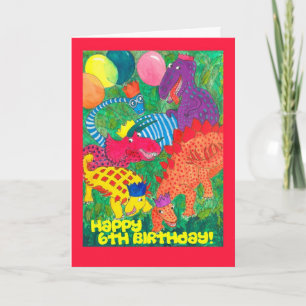 6th Birthday Card - Monsters!