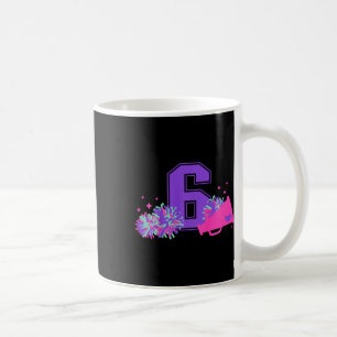 6th Birthday Cheer Girl Six Year Old Cheerleader _ Coffee Mug