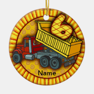 6th Birthday Dump Truck  ornaments