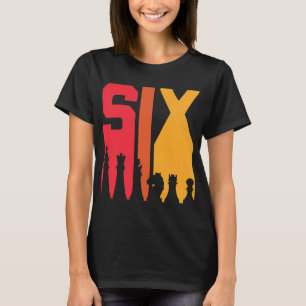 6th Birthday Gift Chess Player Retro Board Game Fa T-Shirt
