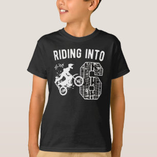 6th Birthday Gift Dirt Bike 6 Years Old Motocross T-Shirt