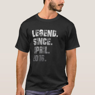 6Th Birthday Gifts 6 Years Old Legend Since April T-Shirt