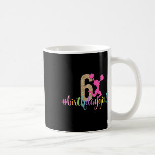 6th Birthday Girl Cheerleader Rainbow Cheerleading Coffee Mug