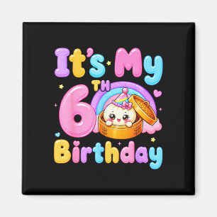 6th birthday girl kawaii dumpling anime birthday magnet