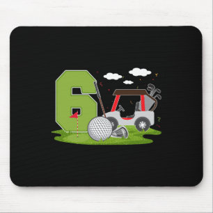 6th Birthday Golf 6 Years Old Birthday Party Golfe Mouse Pad