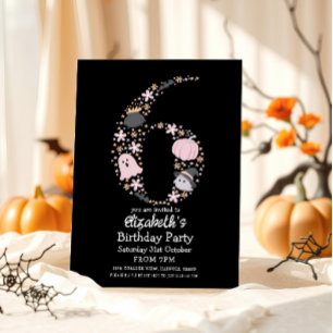 6th Birthday Halloween  Invitation