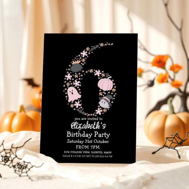 6th Birthday Halloween  Invitation (Creator Uploaded)