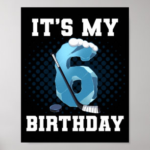 6th Birthday Ice Hockey Performance Poster