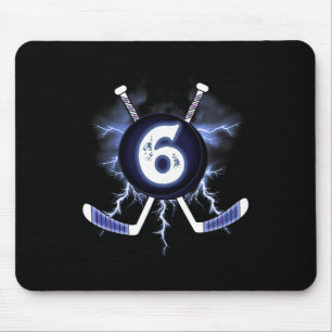 6th Birthday - Ice Hockey sport 6 years old  Mouse Pad