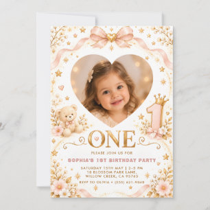 6th Birthday Invitation Girl with Photo