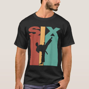 6th Birthday Karate Taekwondo Theme 6 Year Old T-Shirt