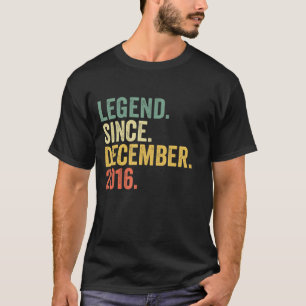 6th Birthday  Legend Since December 2016 6 Years O T-Shirt