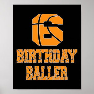 6th Birthday Ller Boy 6 Years Old Sketll Themed Pa Poster