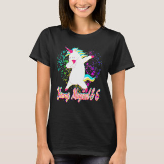 6th Birthday outfit Dabbing Unicorn Young Magical T-Shirt
