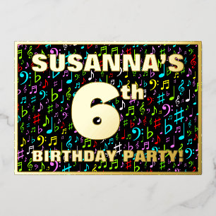 6th Birthday Party — Fun, Colourful Music Symbols