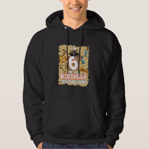 6th Birthday Pirate Boys Birthday Party 6 Year Old Hoodie
