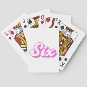 6th Birthday Retro Girl Playing Cards