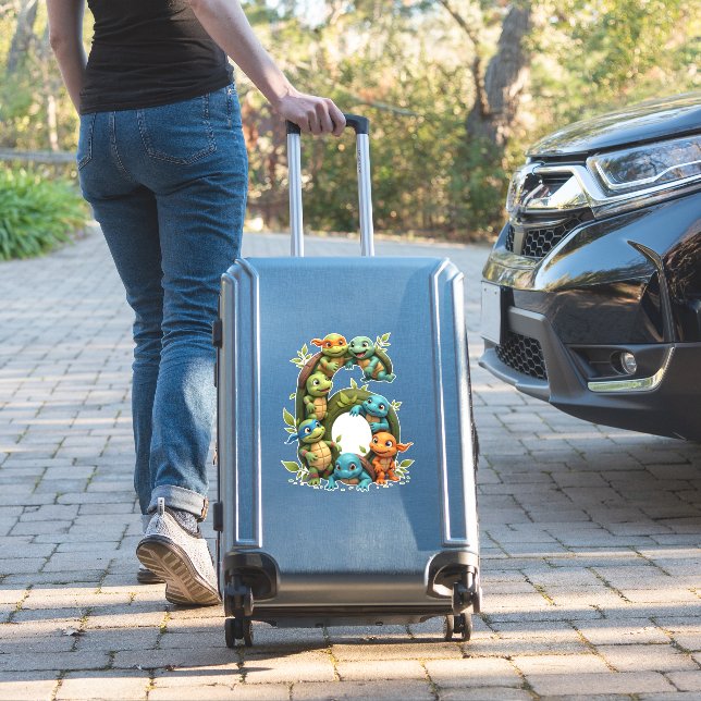 6th Birthday Sea Turtle Tortoise Theme Party 6 Yea (Suitcase Insitu)