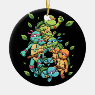6th Birthday Sea Turtle Tortoise Theme Party 6 Yea Ceramic Ornament