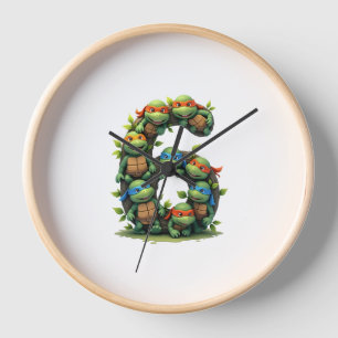 6th Birthday Sea Turtle Tortoise Theme Party 6 Yea Clock