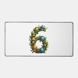 6th Birthday Sea Turtle Tortoise Theme Party 6 Yea Desk Mat