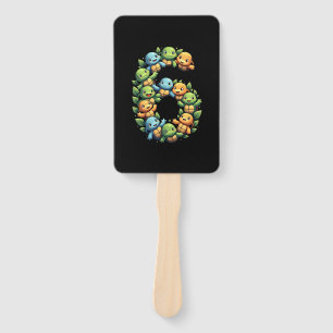 6th Birthday Sea Turtle Tortoise Theme Party 6 Yea Hand Fan