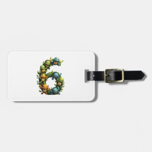 6th Birthday Sea Turtle Tortoise Theme Party 6 Yea Luggage Tag