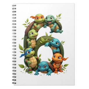 6th Birthday Sea Turtle Tortoise Theme Party 6 Yea Notebook