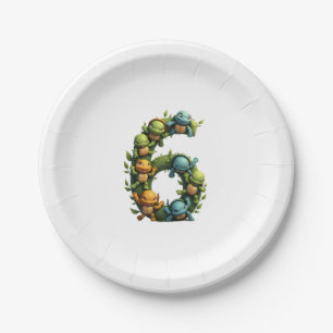 6th Birthday Sea Turtle Tortoise Theme Party 6 Yea Paper Plate