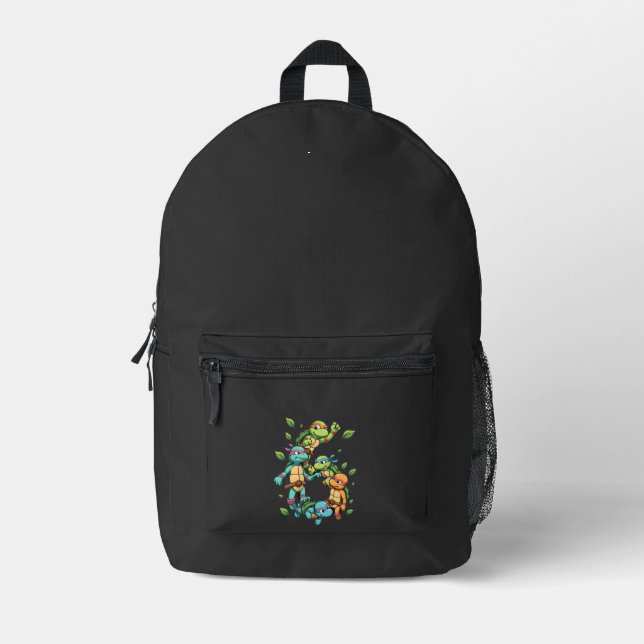 6th Birthday Sea Turtle Tortoise Theme Party 6 Yea Printed Backpack (Front)
