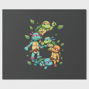6th Birthday Sea Turtle Tortoise Theme Party 6 Yea Wrapping Paper