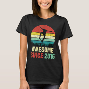 6th Birthday Skateboard 6 Years Old Awesome Since  T-Shirt
