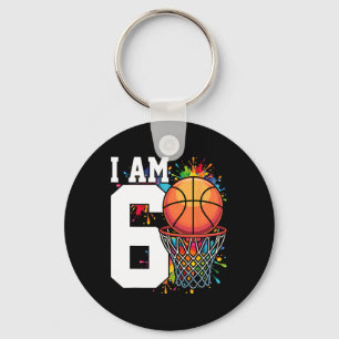 6th Birthday Sketll I'm 6 Six Year Old Bday Boys Key Ring