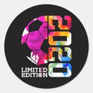 6th Birthday Soccer Limited Edition 2020 Classic Round Sticker