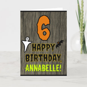 6th Birthday: Spooky Halloween Theme + Custom Name Card