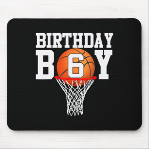 6th Birthday Sport 6 Years Old Bysketbyll 6 Boys K Mouse Pad