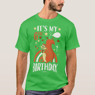 6th Birthday Squirrel T-Shirt