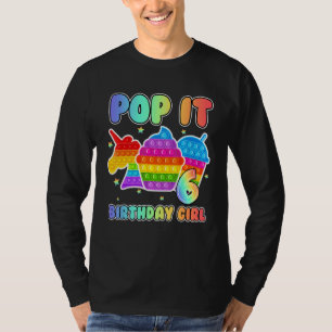 6th Birthday Unicorn Fidget Pop It Birthday Girl K T-Shirt