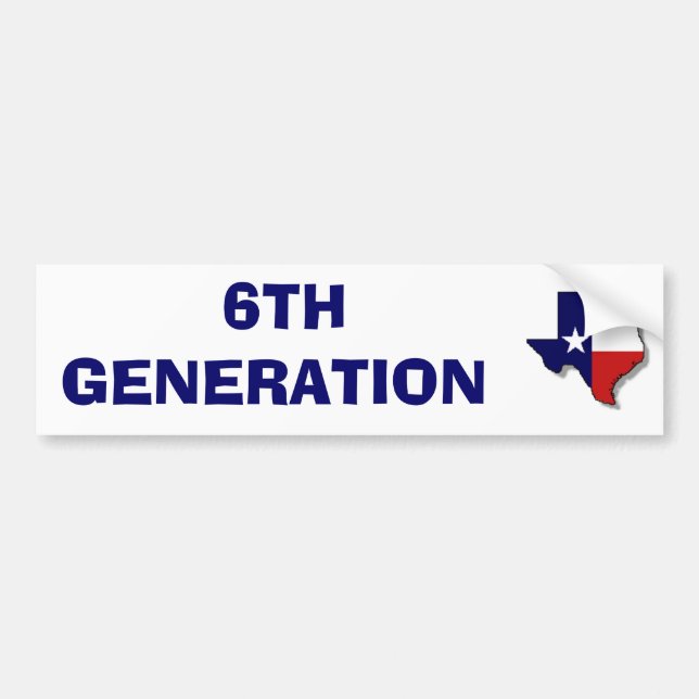 6TH GENERATION BUMPER STICKER (Front)