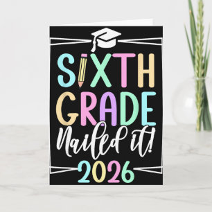 6th Grade 2026 Sixth Grade Graduation  Card