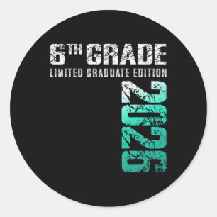 6th Grade Graduation Cl Of 2026 Classic Round Sticker