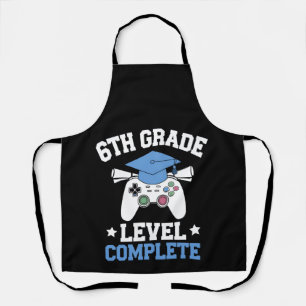 6th Grade Level Complete Gamer Gaming Graduation Apron